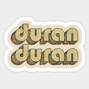 Duran Duran // Vintage Rainbow Typography Style // 70s Sticker
